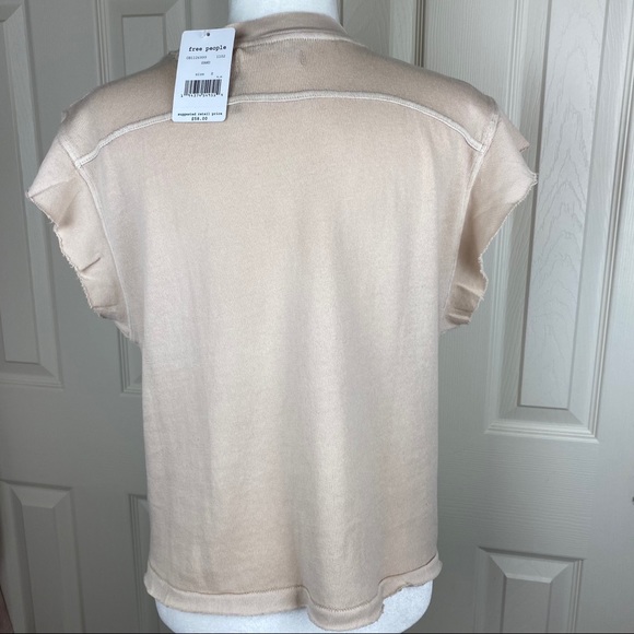 Free People Top Sand Color - Short Sleeve T-shirt - Picture 5 of 7